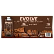 Evolve Plant Based Protein Shake, Double Chocolate (11 fl. oz., 18 pk.)