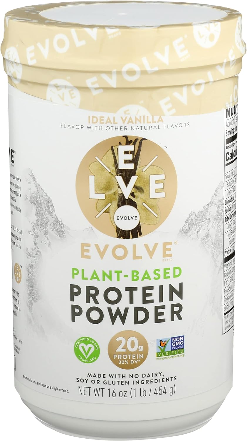 Evolve PlantPowered Protein Powder Ideal Vanilla 16 oz