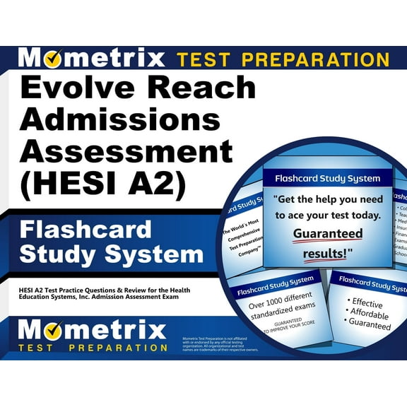 Evolve Reach Admission Assessment (HESI A2) Flashcard Study System