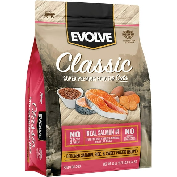 Evolve; Salmon, Brown Rice & Barley Formula Cat Food; 2.75 LB