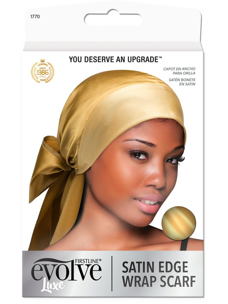 Evolve Satin Edge Wrap Scarf Protects Edges Frizz Hair Coverage