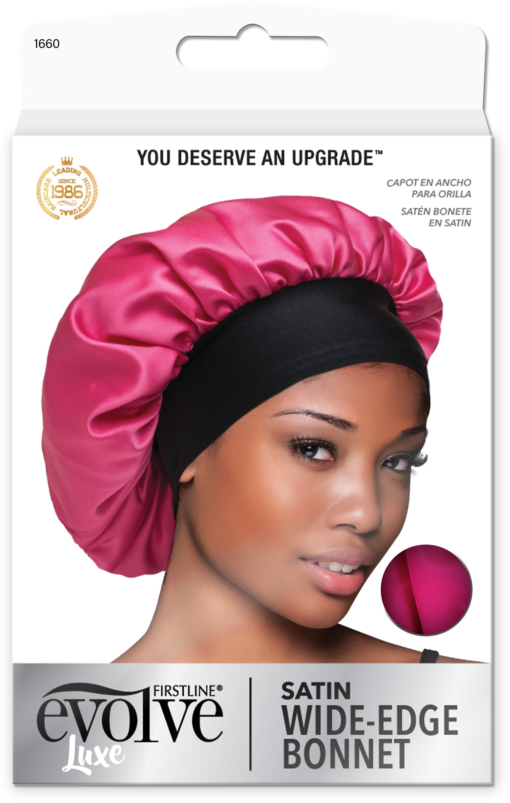 KISS Silky Satin Double Wear Cap Hair Bonnet, Super Jumbo