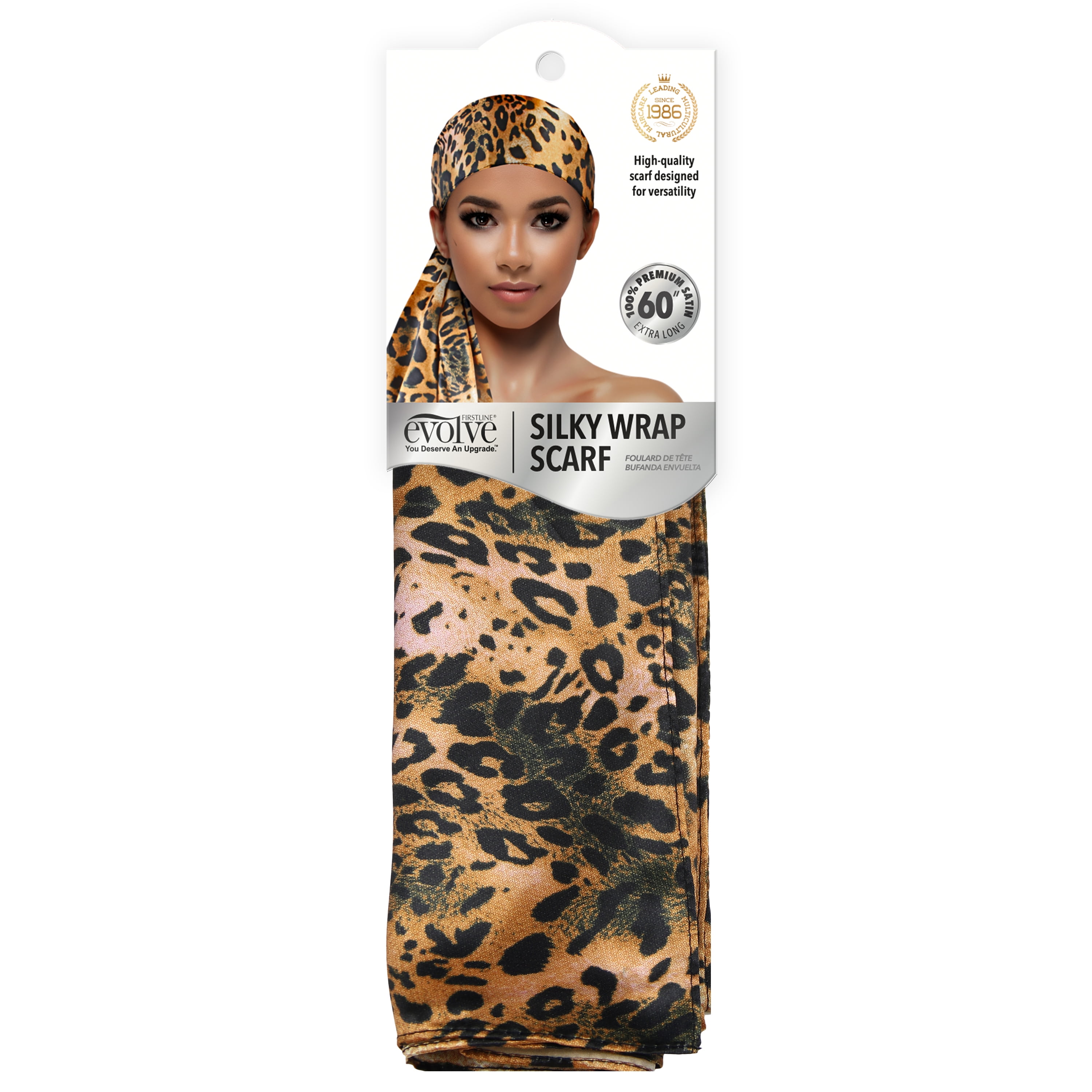 Evolve Satin Edge Wrap Scarf, Gold, 1 Count