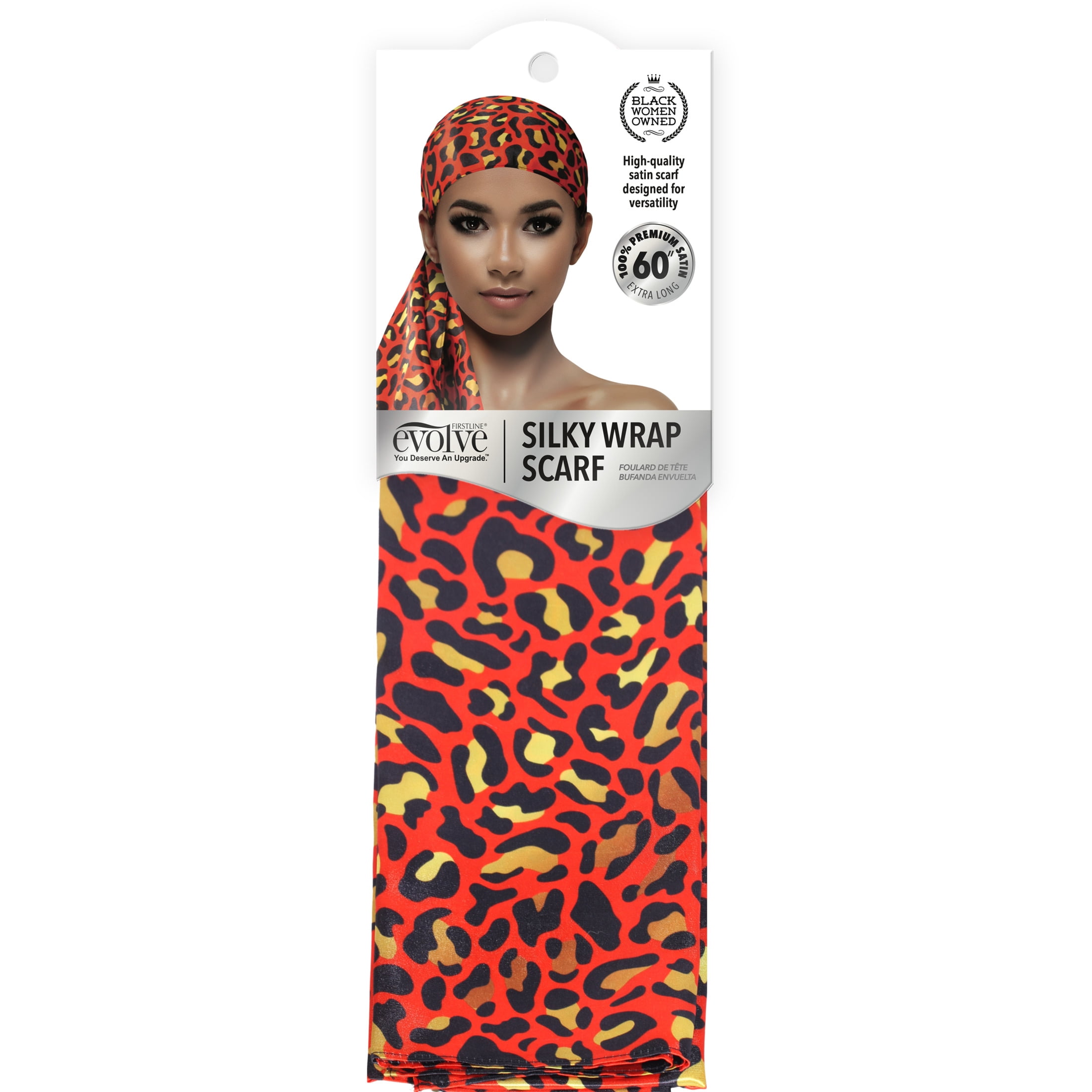 Evolve Silky Wrap Scarf Leopard
