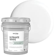 Evolve Ultimate Latex White Paint & Primer with Semi Gloss Finish, Interior/Exterior, 5 Gallon