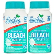 Evolve Concentrated Bleach Tablets, Linen Breeze Scent, 64 Total Count (32 Count x 2 Pack)