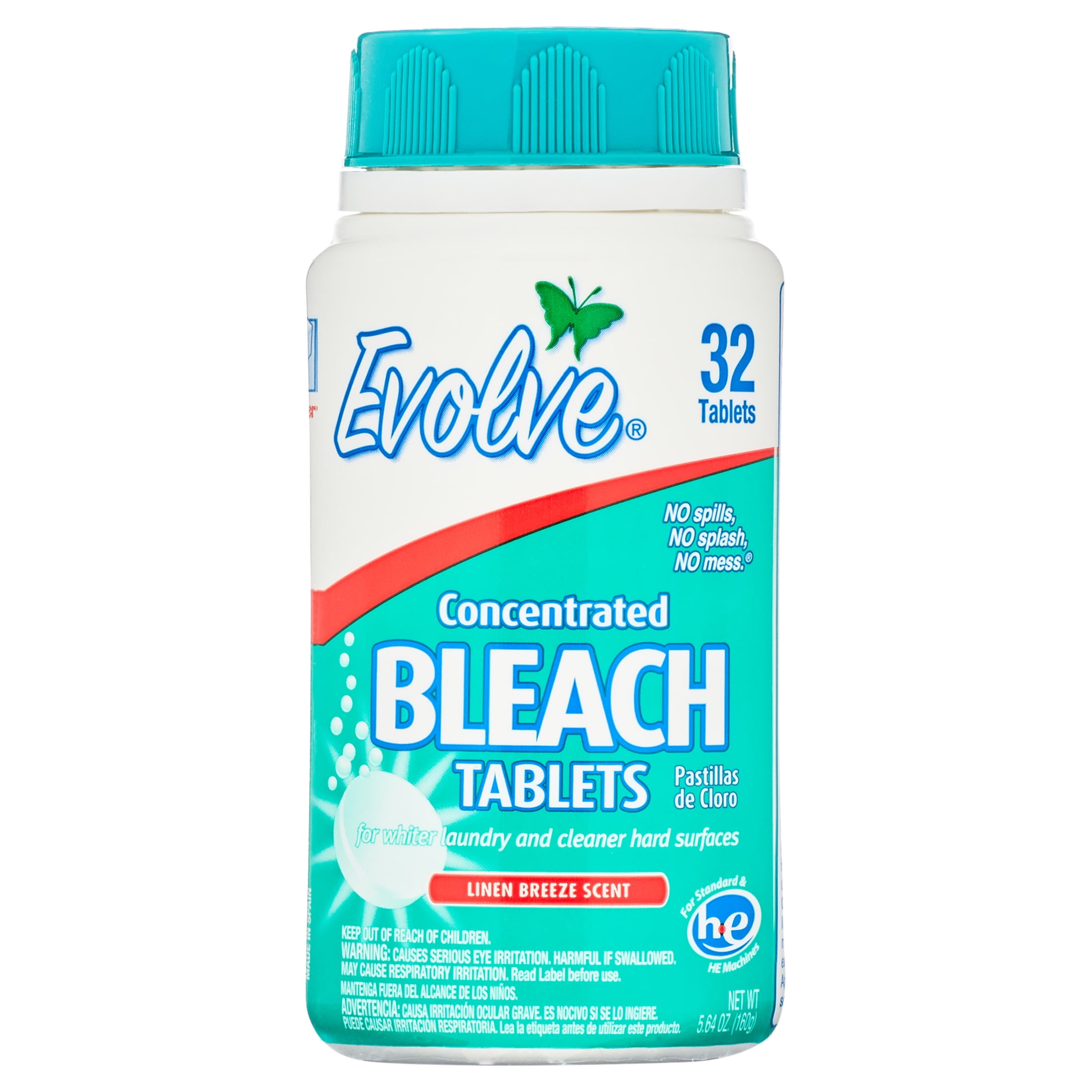 Evolve Ultra Concentrated Bleach Tablets, Linen Breeze Scent, 64 Total