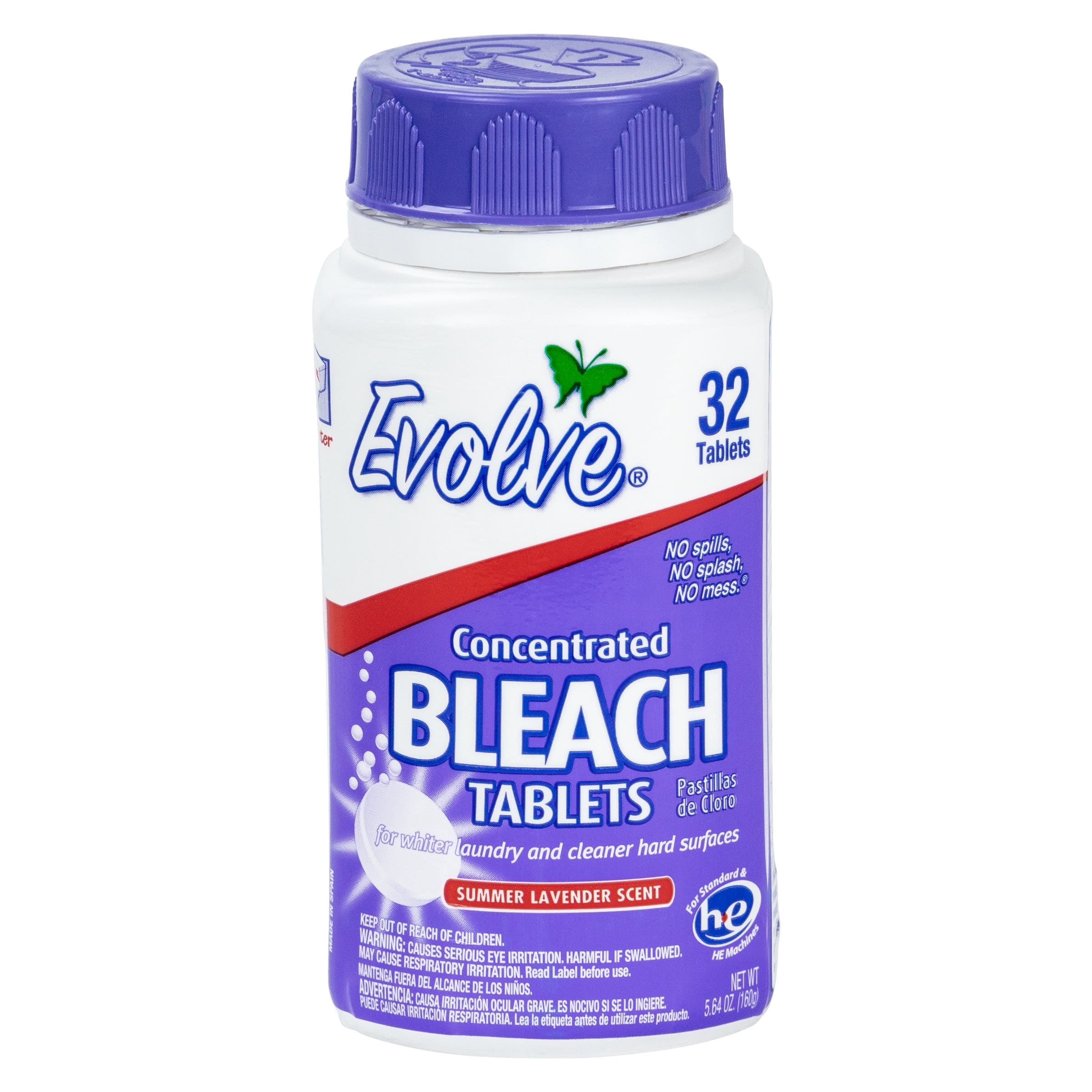 Evolve Ultra Concentrated Bleach Tablets, Summer Lavender Scent, 32 ct