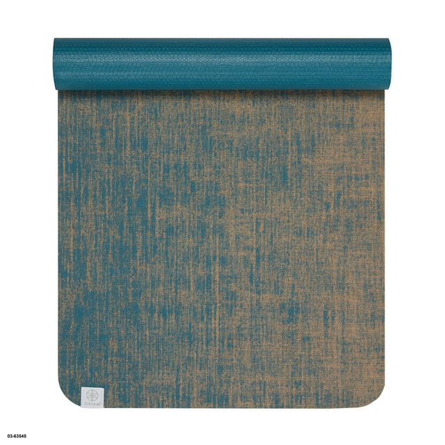 Evolve by Gaiam Jute Yoga Mat, Teal, 5mm Thick
