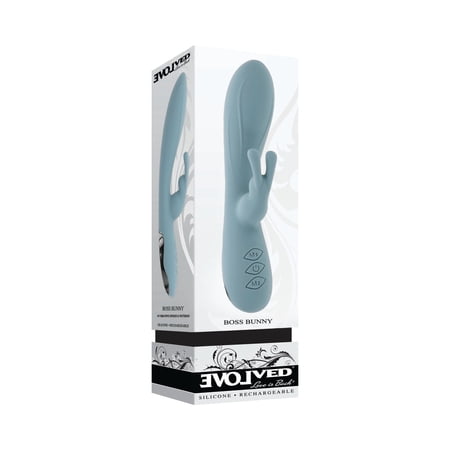 Evolved Boss Bunny Rabbit Vibrator, Blue