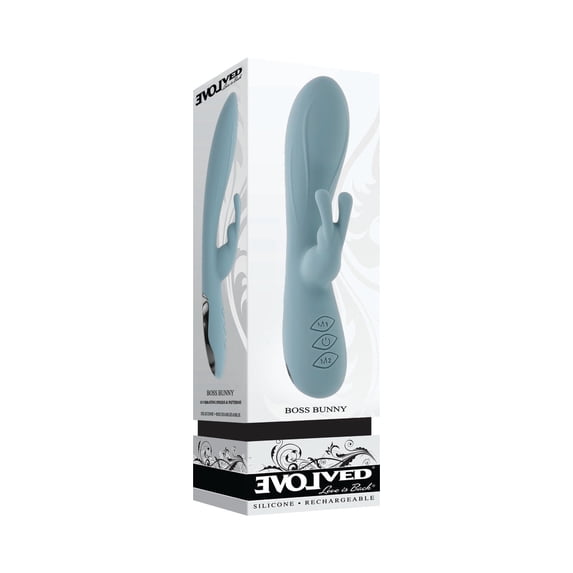 Evolved Boss Bunny Rabbit Vibrator, Blue