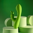 thumbnail image 1 of Evolved Brat Bunny Rechargeable Silicone Rabbit Vibrator, Green, 1 of 10