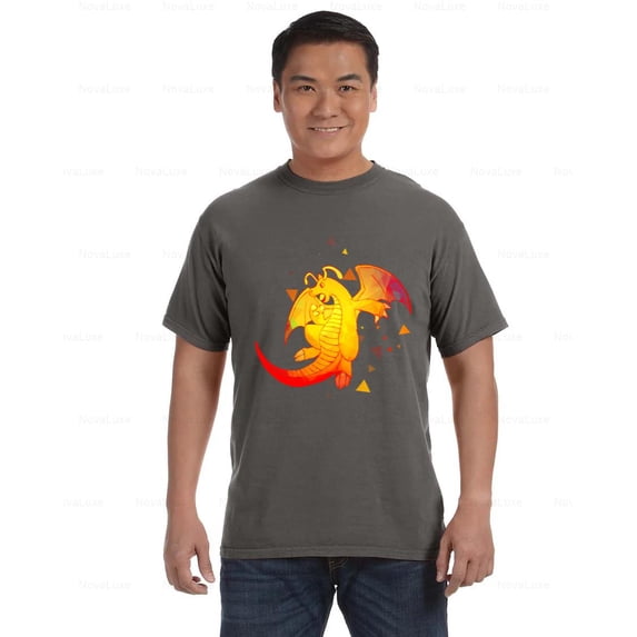 Evolved Dragon Flying Type Fantasy Power-Up Style Graphic Comfort Color T-Shirt, Unisex, up to size 4XL