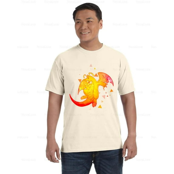 Evolved Dragon Flying Type Fantasy Power-Up Style Graphic Comfort Color T-Shirt, Unisex, up to size 4XL