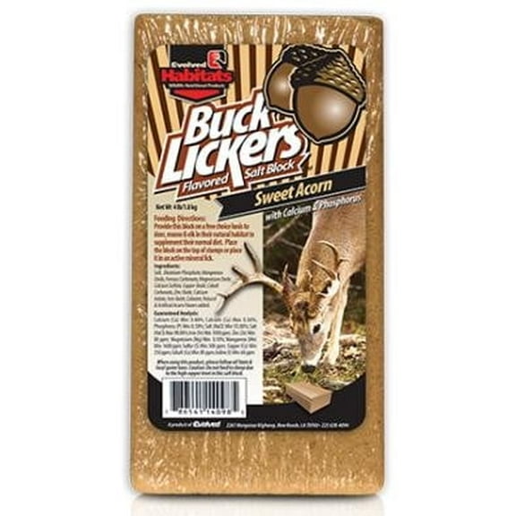 Evolved Habitats Buck Lickers Sweet Acorn, 4 lb, Salt