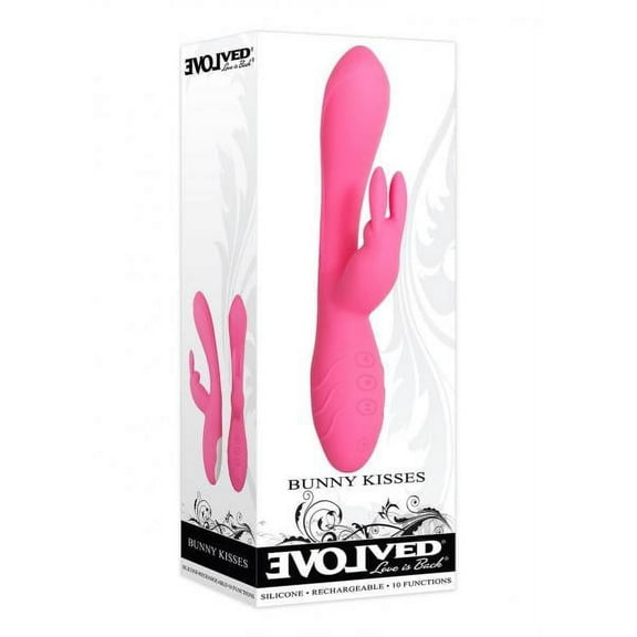 Evolved Love Is Back Bunny Kisses Rechargeable Silicone Rabbit Vibrator - Pink