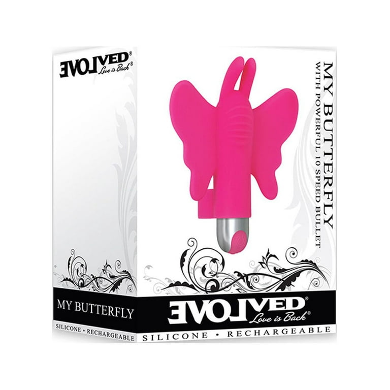Evolved My Butterfly Rechargeable Remote-Controlled Silicone Finger Vibrator  Pink