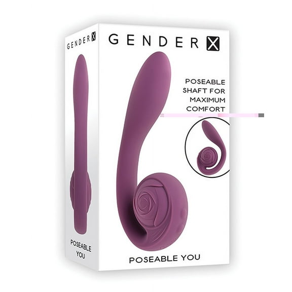 Evolved Novelties Gender x Poseable You - Purple Wand Vibrator