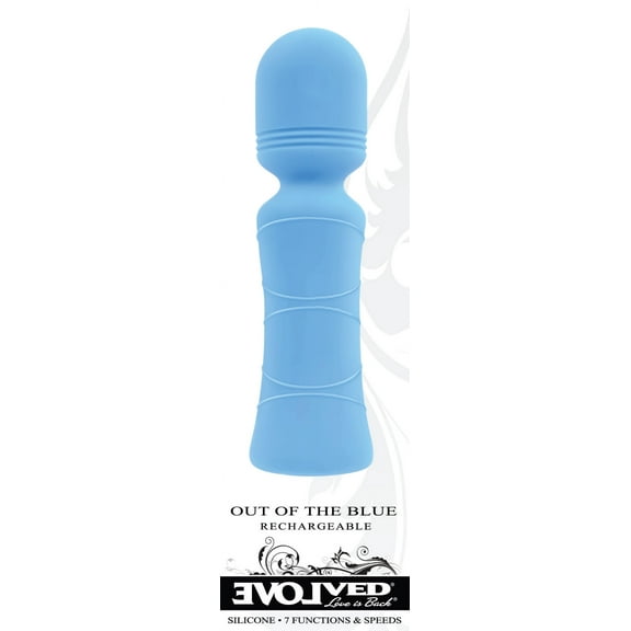 Evolved Novelties Out of the Blue Vibrating Mini Wand - Blue Personal Massage Wand