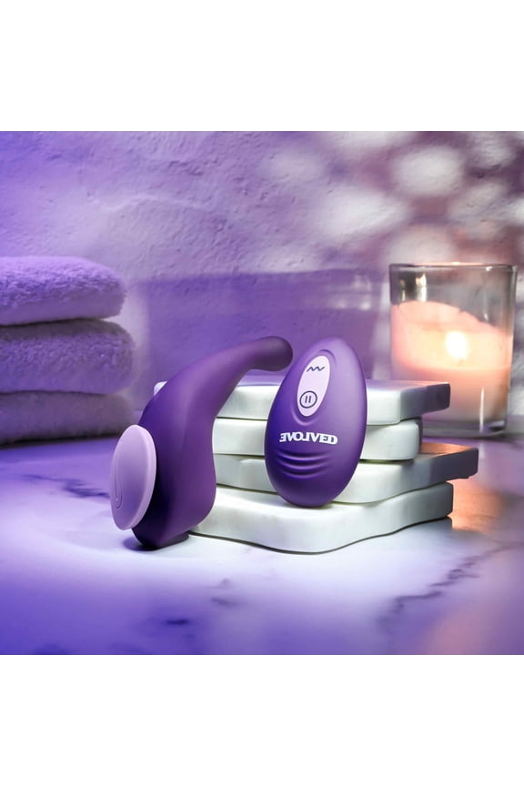 Evolved Panty Party Rechargeable Silicone Panty Vibrator with Remote Control, Purple