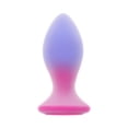 thumbnail image 1 of Evolved Paradise Rechargeable Silicone Vibrating Anal Plug, Pink/Purple, 1 of 6