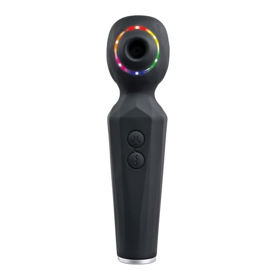 Evolved Rainbow Sucker Wand - Black Suction Vibrator