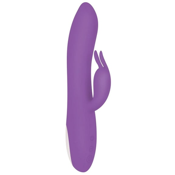 Evolved Romantic Rabbit Rechargeable Silicone Rabbit Vibrator with Dual Motors, Purple