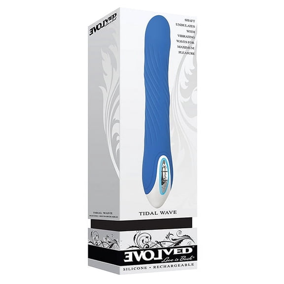 Evolved Tidal Wave Rechargeable Silicone Vibrator Blue