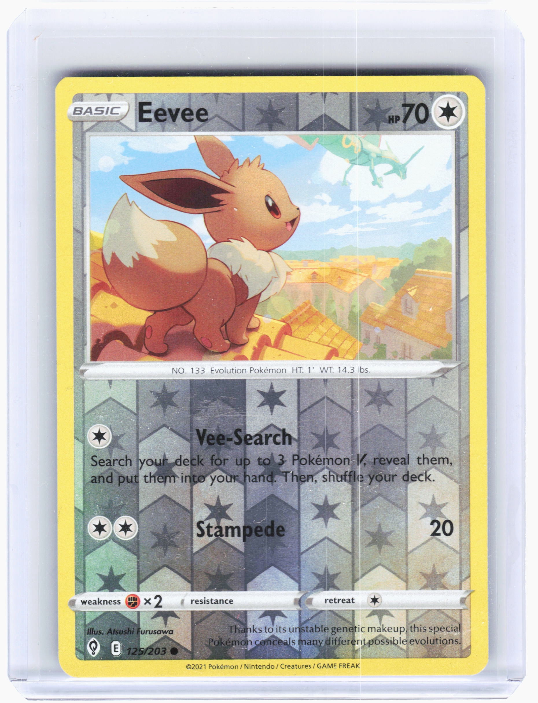 Pokemon Card Eevee Evolution