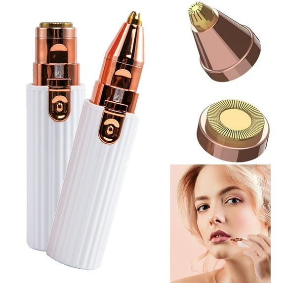 Evomosa Facial Hair Removal for Women, Electric Hair Remover Epilator for Lip Neck Body Chin with LED Light,White