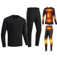 thumbnail image 1 of Evomosa Men's Heated Base Layers & Thermals with 22 carbon fiber heating zones, Electric Thermal Underwear Set, Rechargeable Washable Fit Tops & Bottoms, 1 of 5
