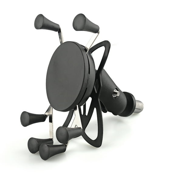 Evomosa Phone Holder in Fork Stem Mount Bracket Motorcycle GPS Navigation Bracket(Black)