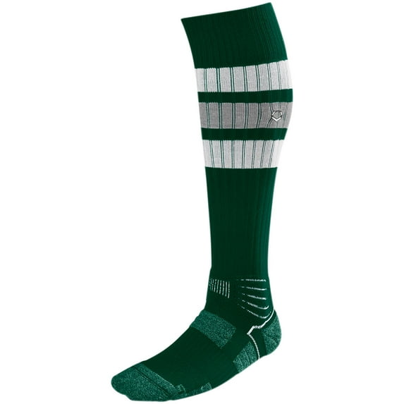 Evoshield Adult PRO-SRZ Striped Baseball and Softball Game Socks Dark Green