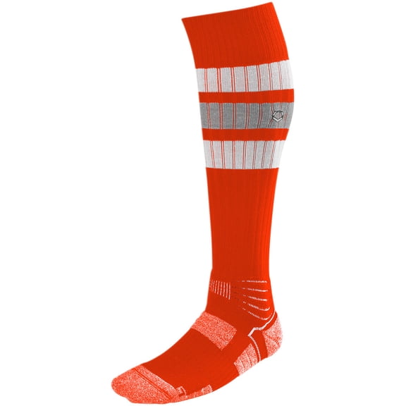 Evoshield Adult PRO-SRZ Striped Baseball and Softball Game Socks Orange
