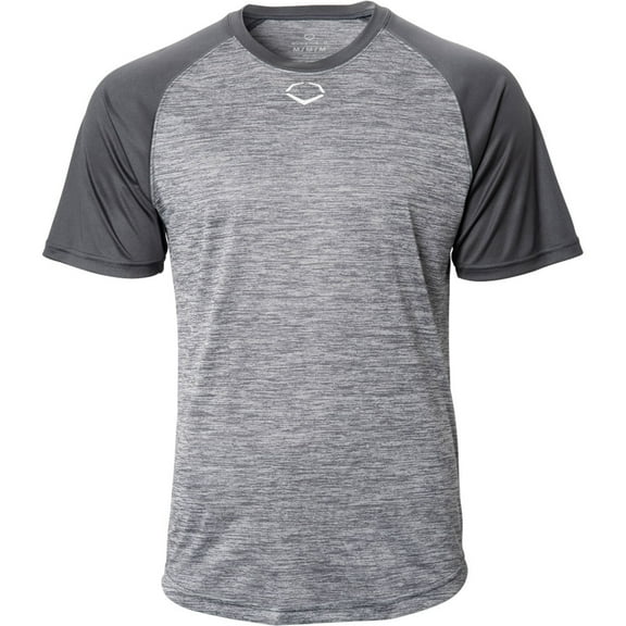 Evoshield Men's Heather Tech Baseball T-Shirt Charcoal 2XL