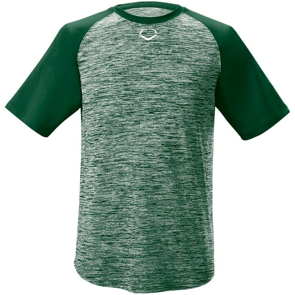 Evoshield Men's Heather Tech Baseball T-Shirt Dark Green M