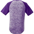 thumbnail image 1 of Evoshield Men's Heather Tech Baseball T-Shirt Purple L, 1 of 2
