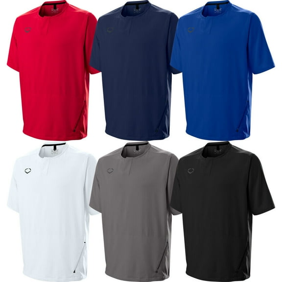 Evoshield Men's Impak Short Sleeve BP Baseball Training Jacket Grey XL