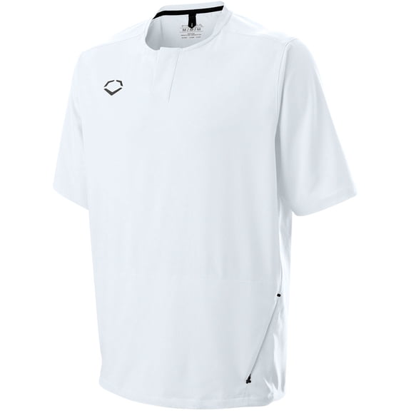 Evoshield Men's Impak Short Sleeve BP Baseball Training Jacket White S