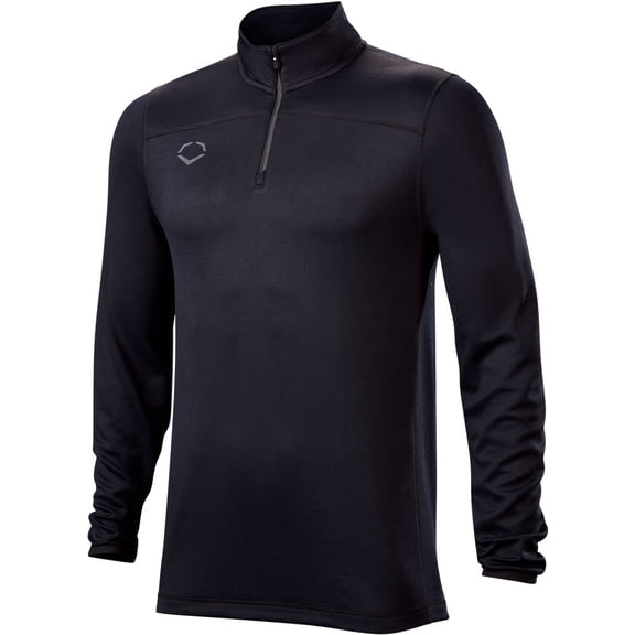 Evoshield Men's Lightweight 1/4-Zip Baseball Training Pullover Black M
