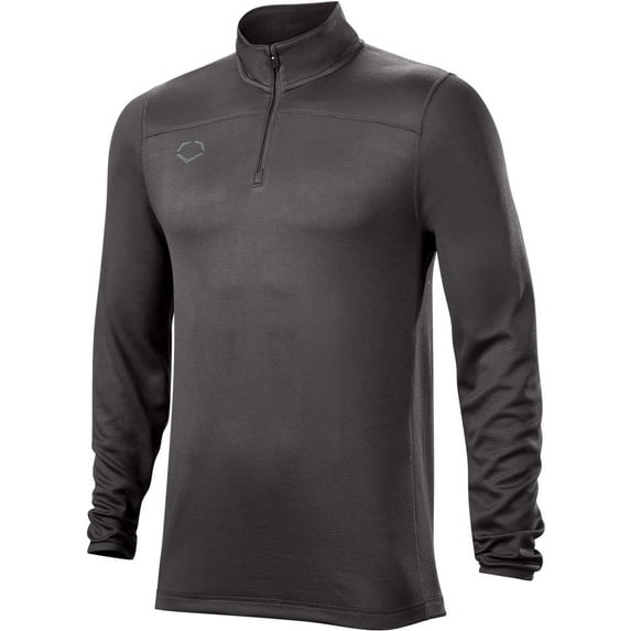 Evoshield Men's Lightweight 1/4-Zip Baseball Training Pullover Charcoal XL