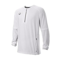 Evoshield Men's Long Sleeve BP Jacket (Team White, XL)