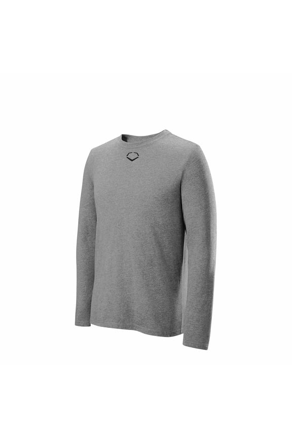 Men's Long Sleeve Blended T-Shirt Grey 2XL