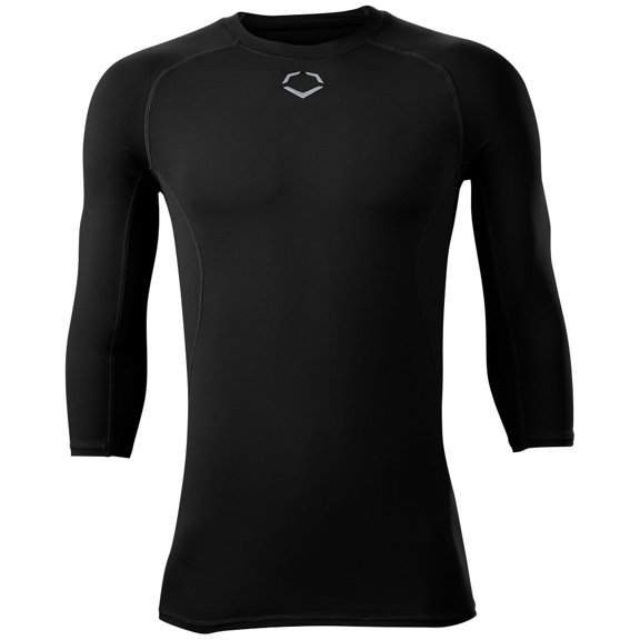 Evoshield Men's Mid Sleeve Cooling Baseball Shirt Black 3XL