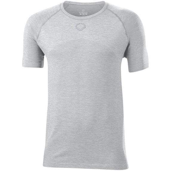 Evoshield Men's Seamless Training Baseball T-Shirt Light Grey L