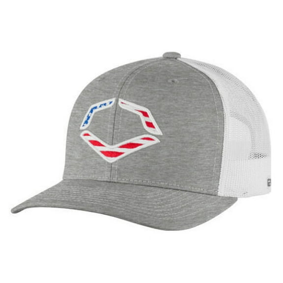 Evoshield USA Snapback Trucker Baseball Cap Grey/White One Size Fits Most