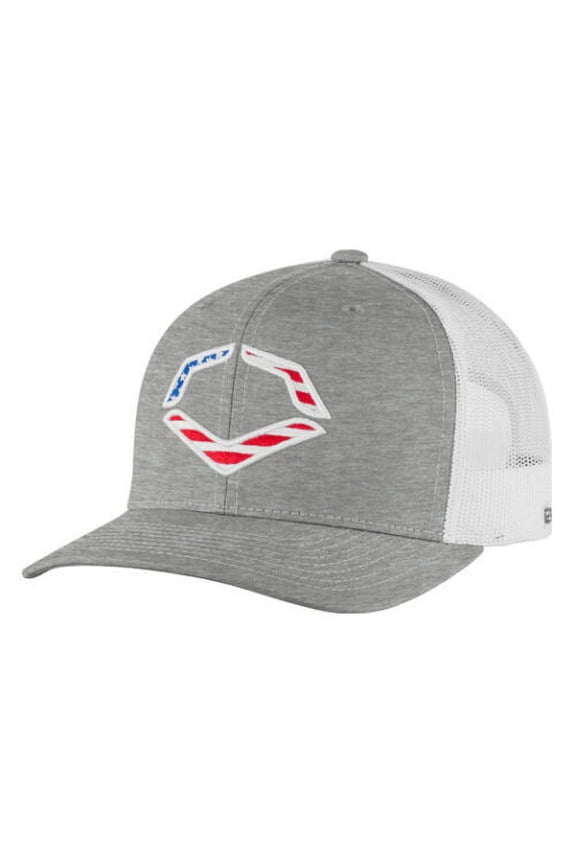 USA Snapback Trucker Baseball Cap Grey/White One Size Fits Most