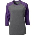 thumbnail image 1 of Evoshield Women's 3/4 Sleeve Fastpitch Softball Shirt Grey/Purple M, 1 of 4