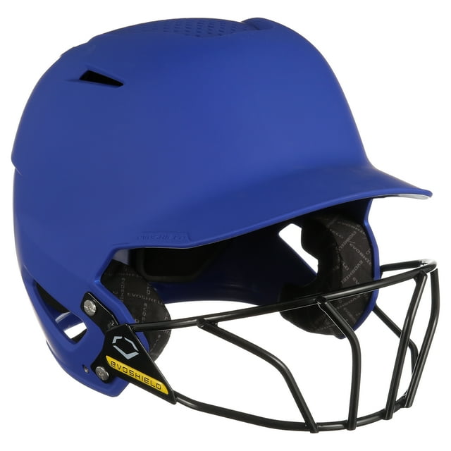 Evoshield XVT Batting Helmet Matte Finish with Facemask, Royal LXL