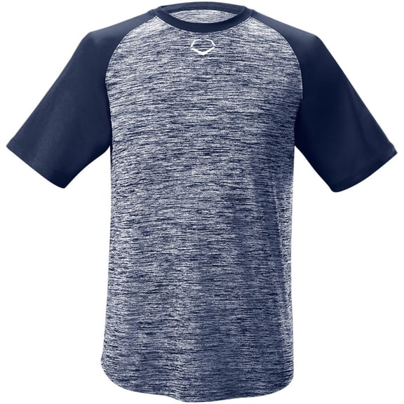 Evoshield Youth Heather Tech Baseball T-Shirt Navy M